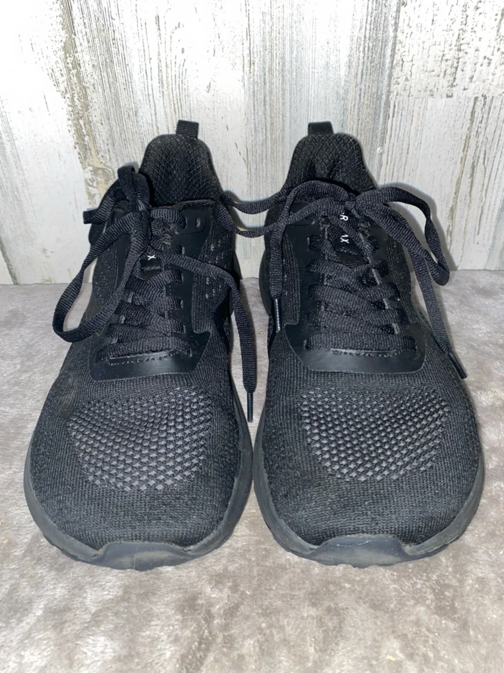 0409 Bronax Men's Black Extra Wide Running Shoes - Picture 3 of 6